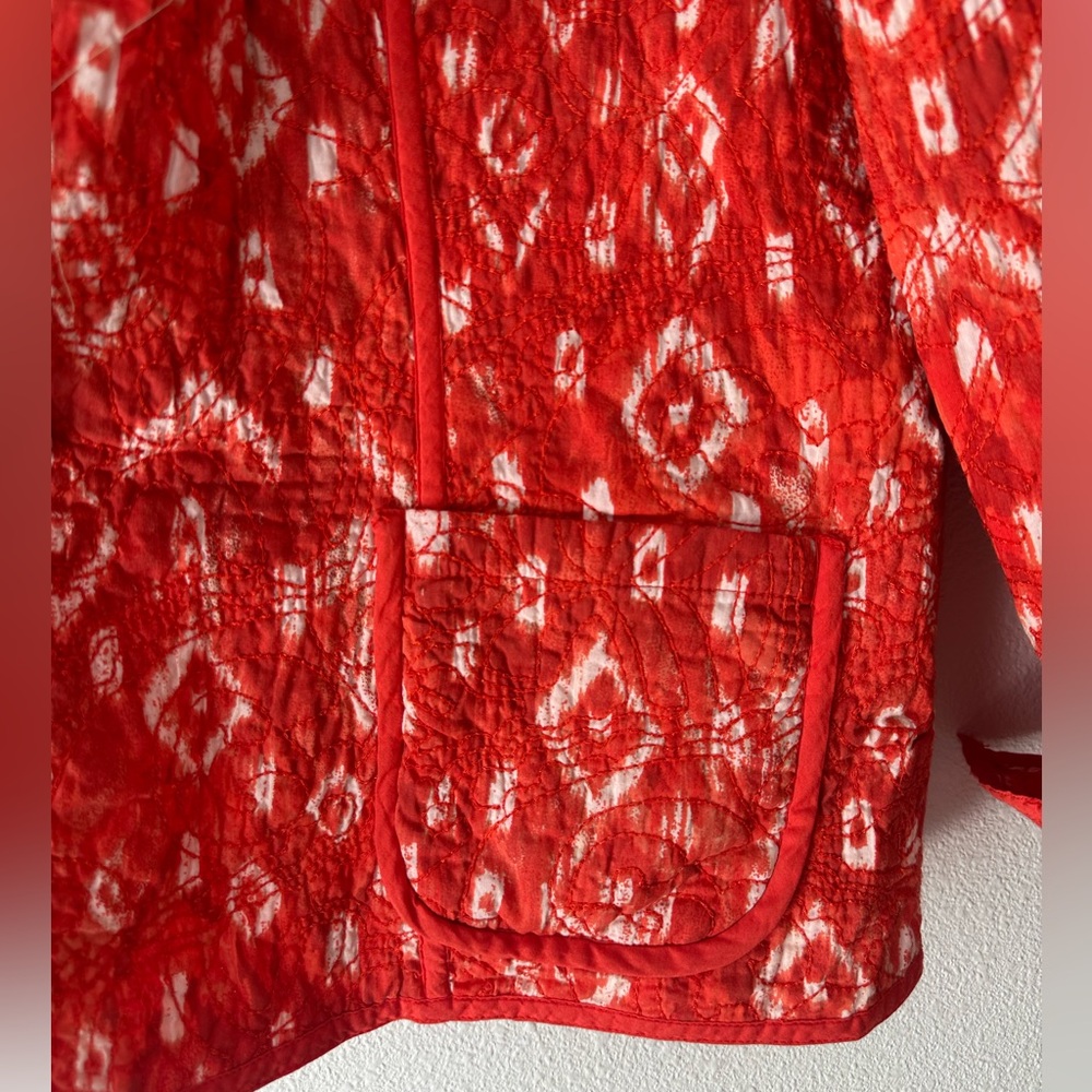Deep Orange/Red Patterned Reversible Jacket - Picture 7 of 7